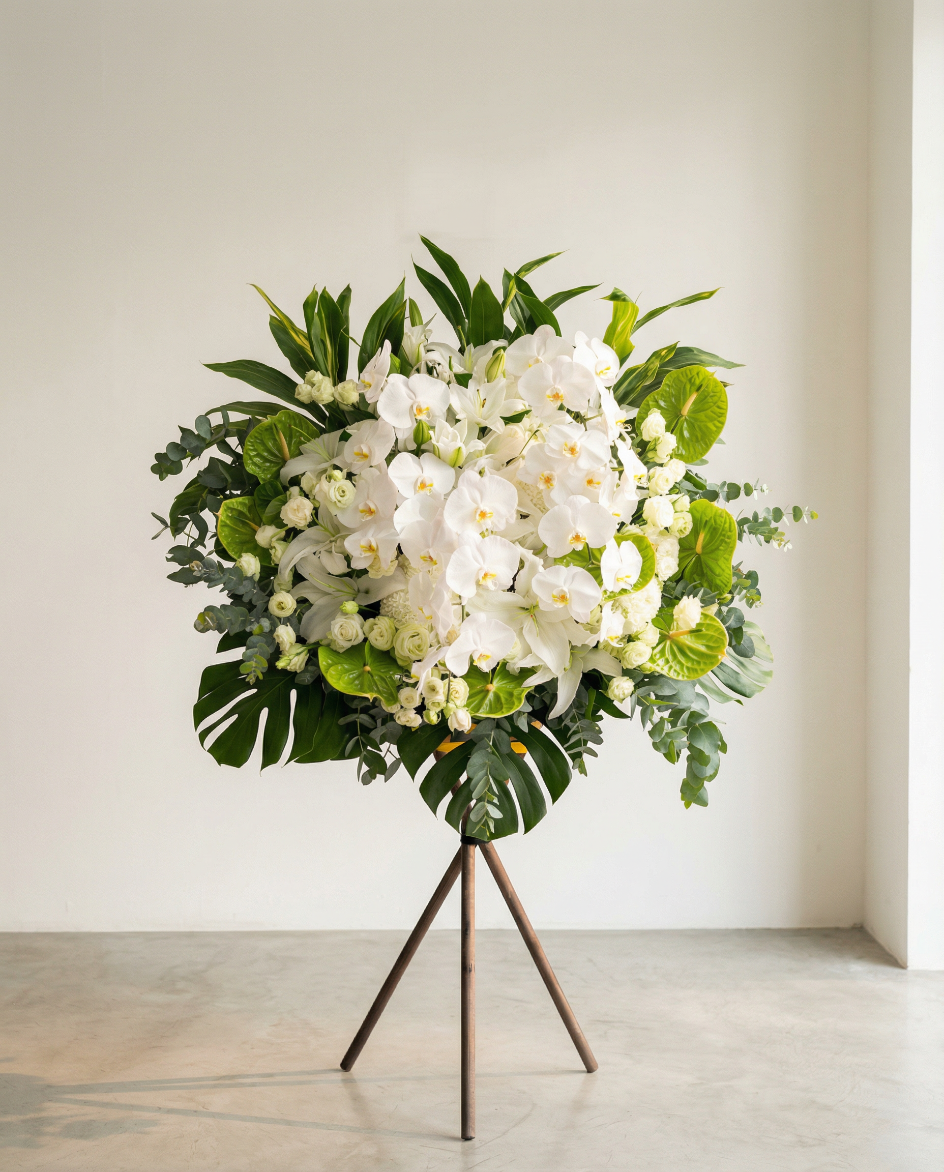 高風亮節 ‧ 蝴蝶蘭綠掌致哀花籃